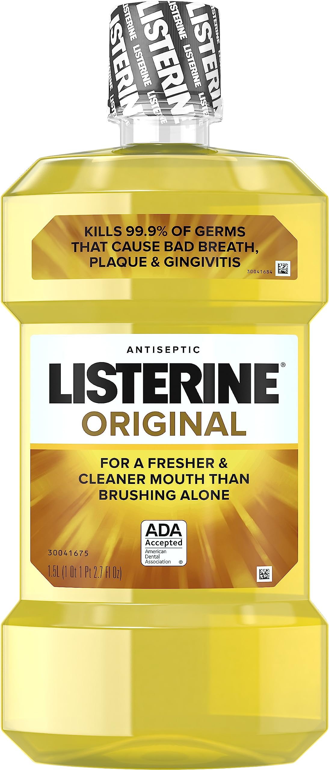 Listerine Original Oral Care Antiseptic Mouthwash with Germ-Killing Formula to Fight Bad Breath, Plaque and Gingivitis, 50.7 Fl Oz