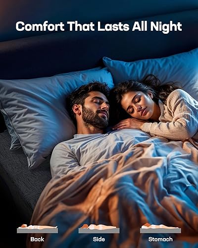 Miniatura 8 de Marsail Base ajustable NS0 con juego de colchón, marco de cama ajustable Split King + colchón de espuma viscoelástica de gel de enfriamiento de 14