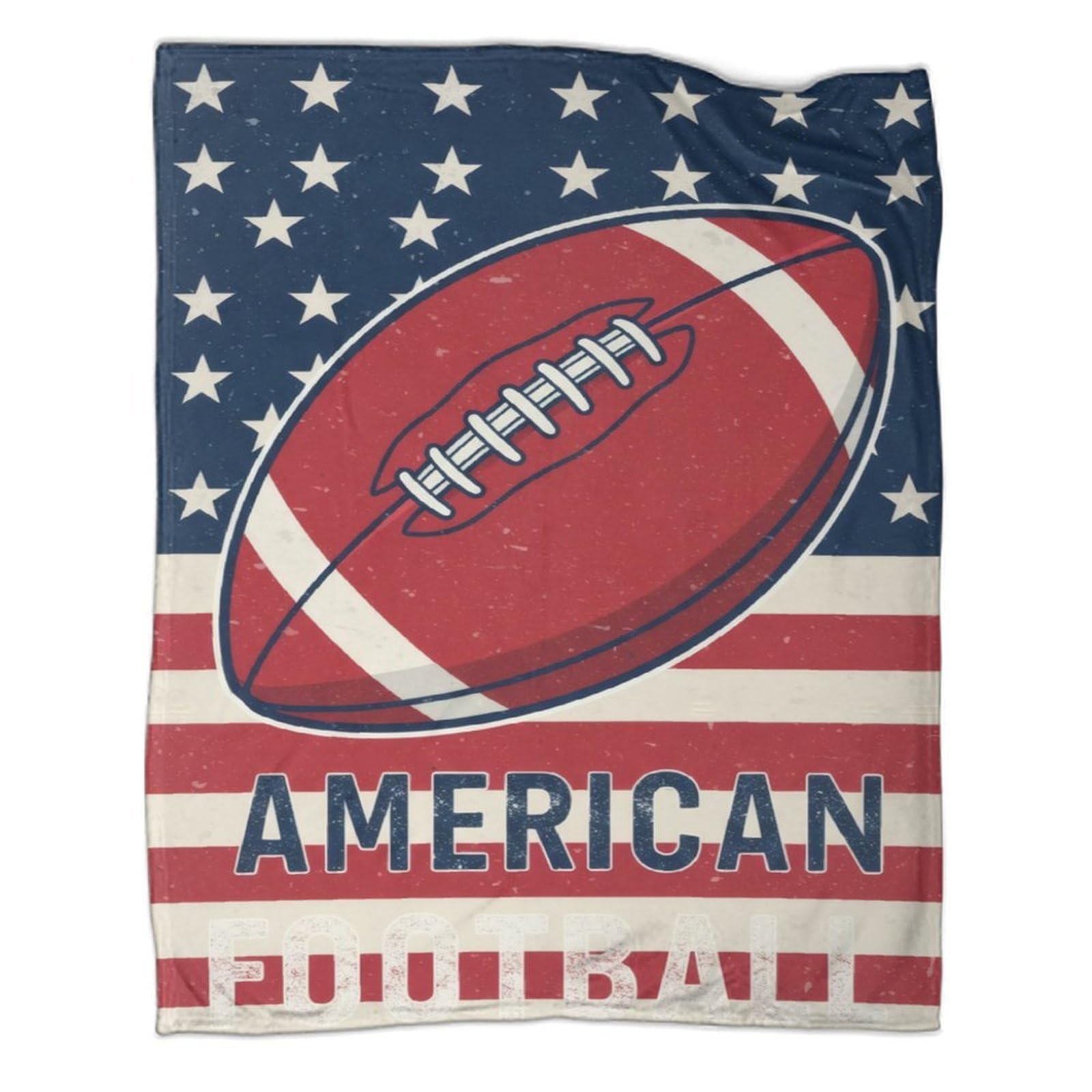 stampa 3D American football plaid in pile microfibra biancheria da letto morbido coperta in pile anti-pilling per giovani amanti delle serie tv vintage poster 80×90inch(200x230cm)