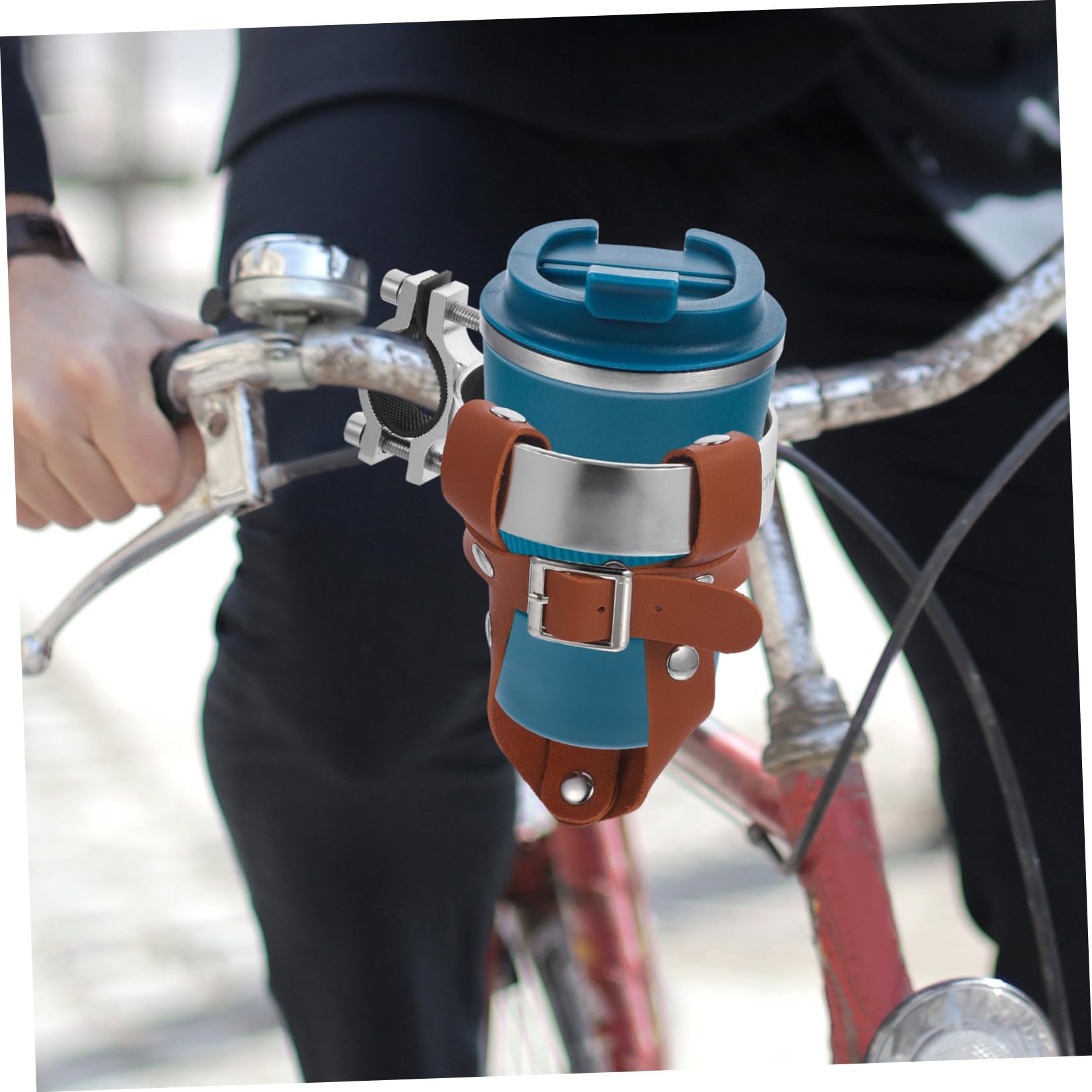 Sosoport 3sätze Retro Fahrrad Wasserflaschenhalter Pu- Verstellbar Stabiler Getränkehalter Für Fahrräder Einfache Installation Schraubenschlüssel