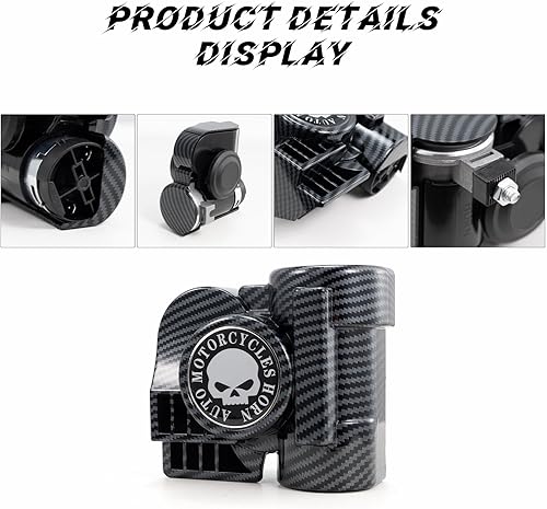 Miniatura 4 de FARBIN Bocinas de tren para motocicleta, automóvil, camión, bocina de aire con cubierta de bocina para motocicleta, 12 V, bocina de automóvil de 150