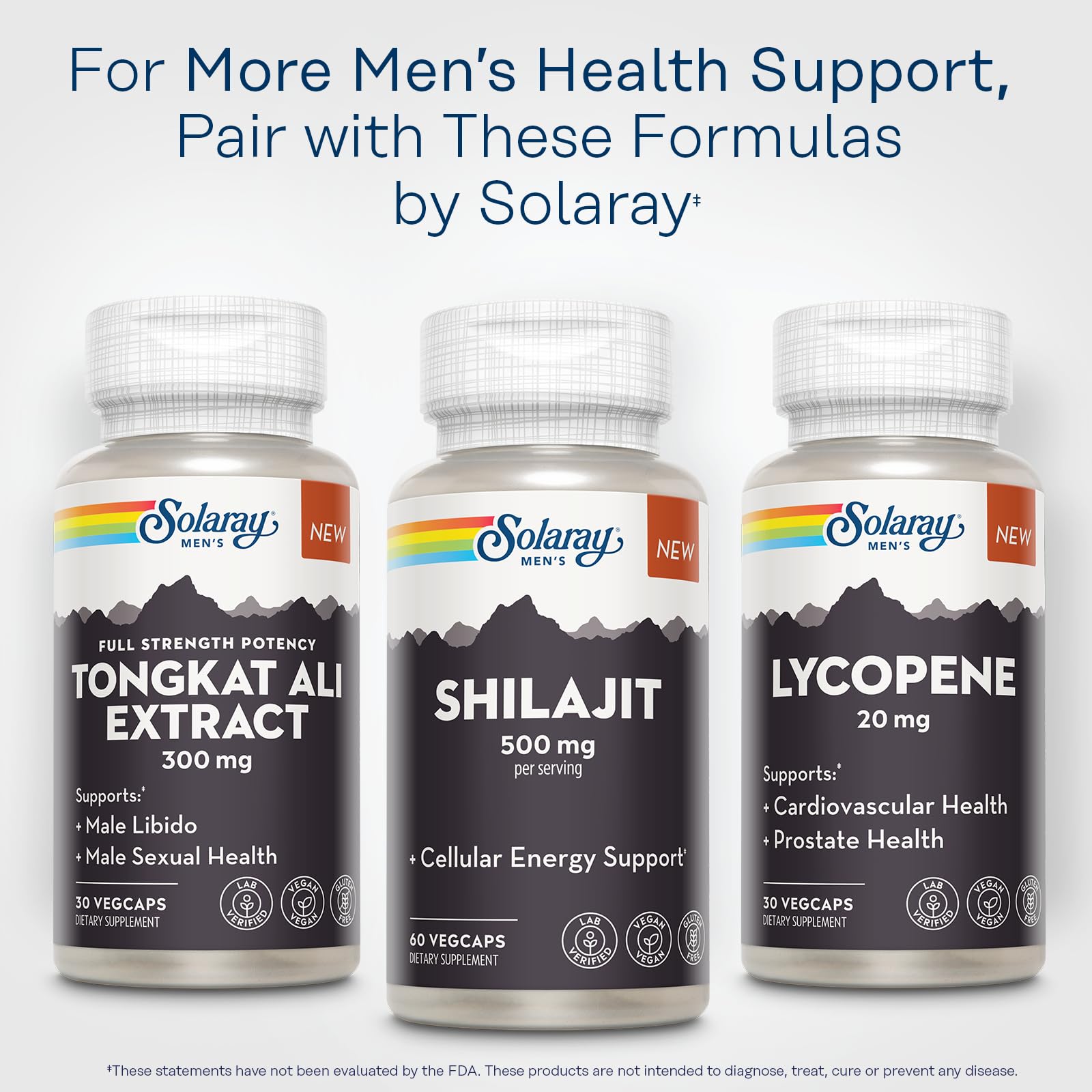SOLARAY Shilajit 500 mg, PrimaVie (R) Shilajit del Himalaya para hombres, apoyo de energía celular adaptógena, suplemento de salud para hombres, vegano, sin gluten, garantía de 60 días - 30 porciones