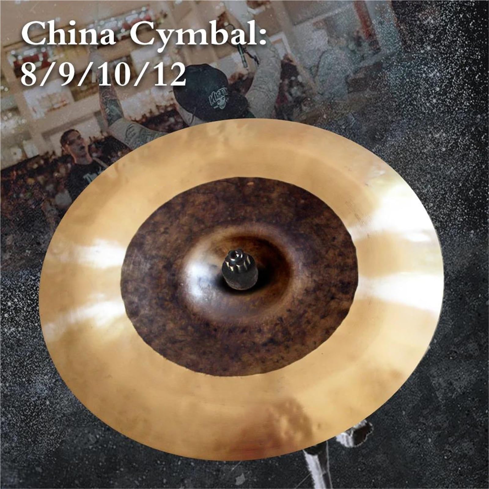Platillo Tipo Crash China Platillo 8/9/10/12 Pulgadas Efecto Platillo Percusión Instrumento Musical Accesorios De Tambor(8 Inch)