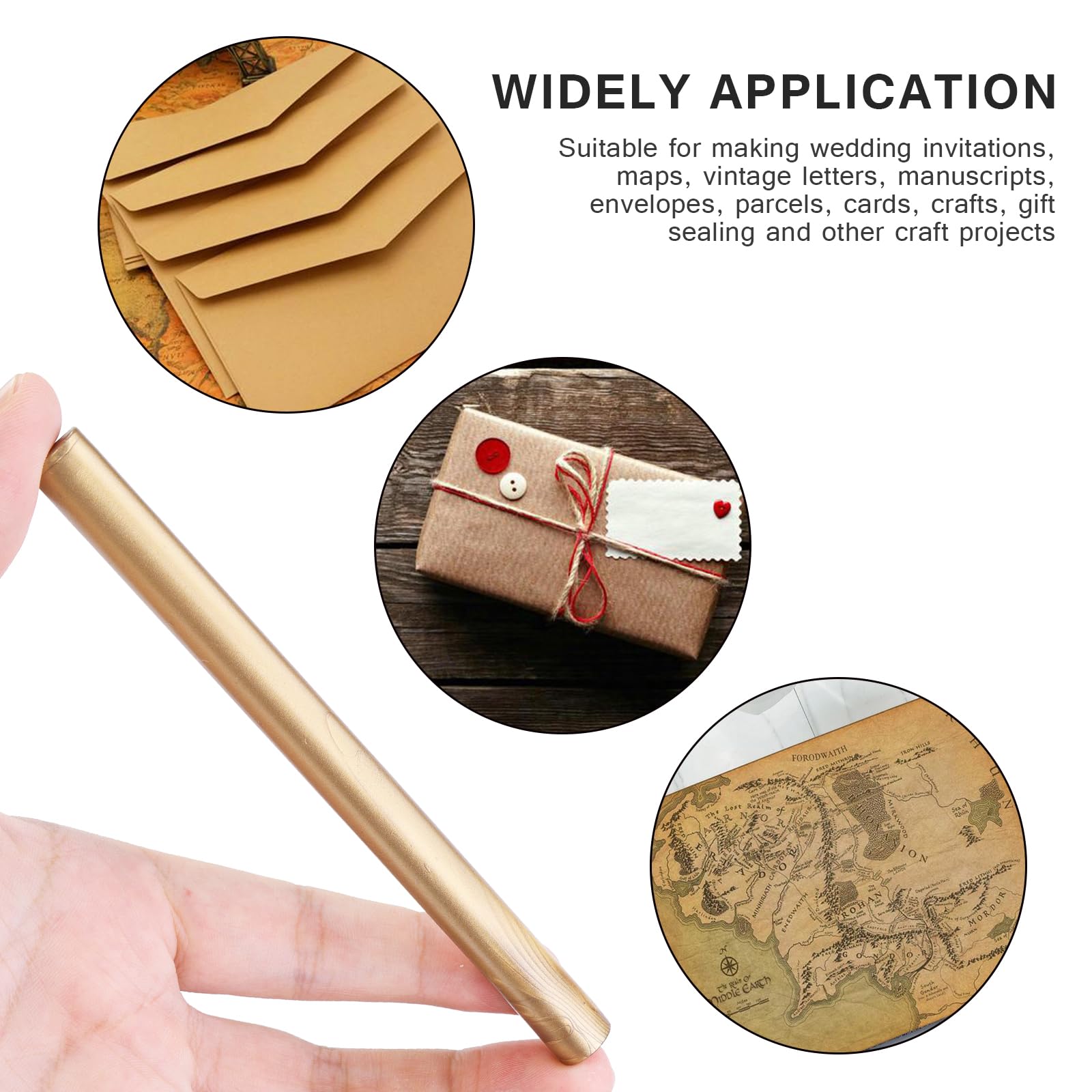 Coolty 20 Pezzi 11mm Bastoncini di Ceralacca per Pistola a Colla per Timbro Sigillo di Cera Lettera Inviti di Nozze, Buste di Carte Mail di Lumaca Pacchetti di Vino (Oro bronzo)