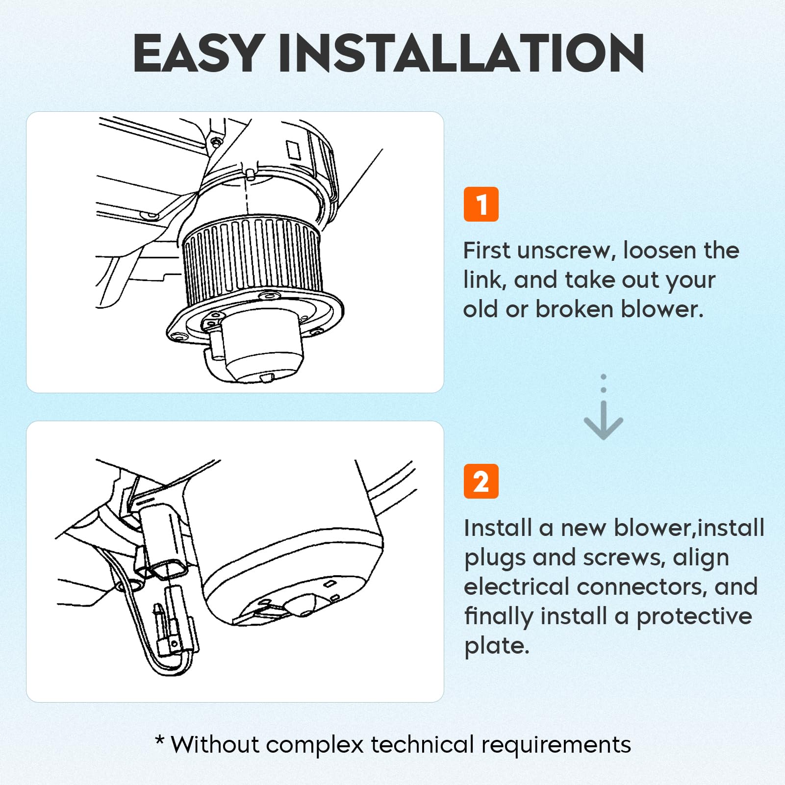 Amazon.com: HVAC Blower Motor Assembly MB657229 87103-42020 700039  