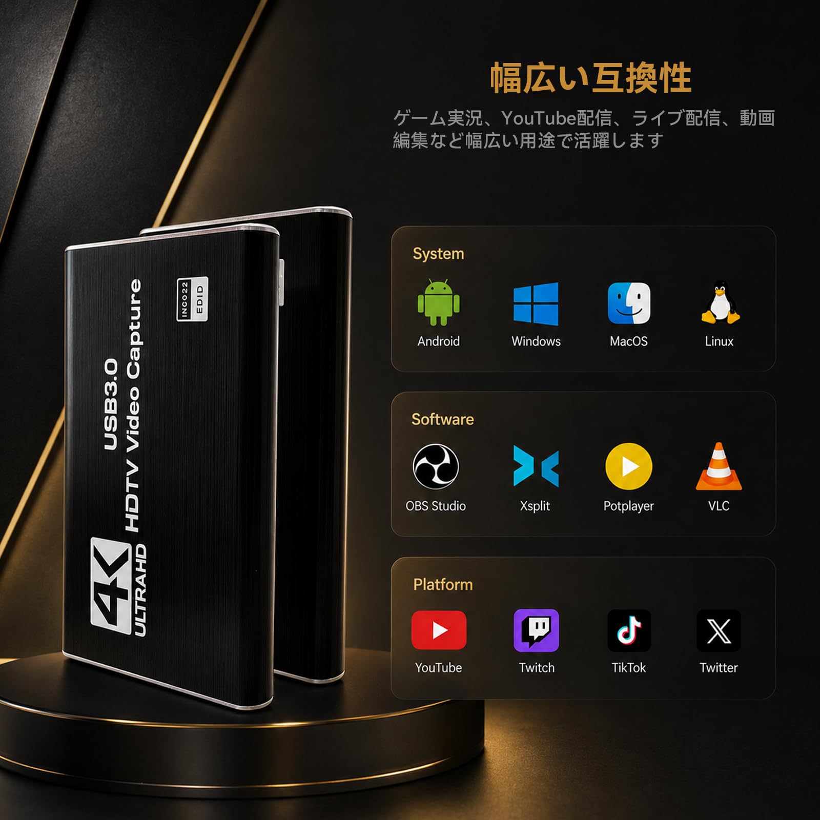 Amazon.co.jp: キャプチャーボード HDMI Zetaxmod 4Kパススルー 1080P