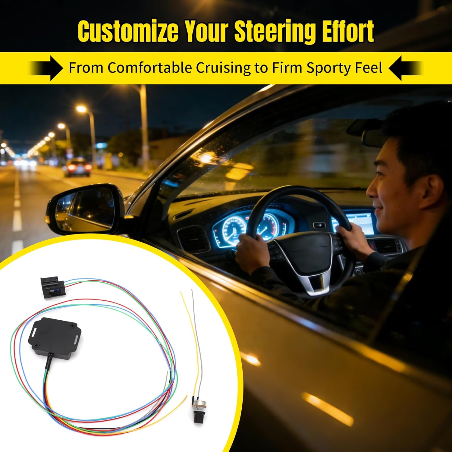 Electric Power Steering controller Kit for Volvo C30 S40 V50 C70 2005-2013, S60 V60 V70 XC60 XC70 S80 2010-2015 | Replacement for BLA093 | Adjustable Hydraulic Steering Controller