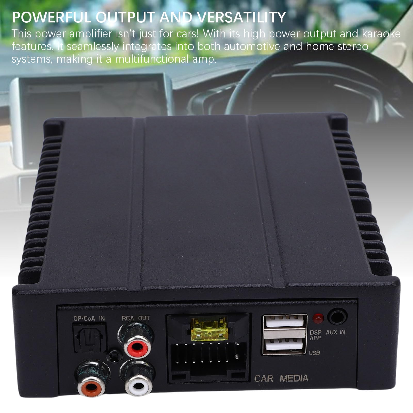 Shkalacar Amplificador de Potencia DSP para Coche 4x80W 320W