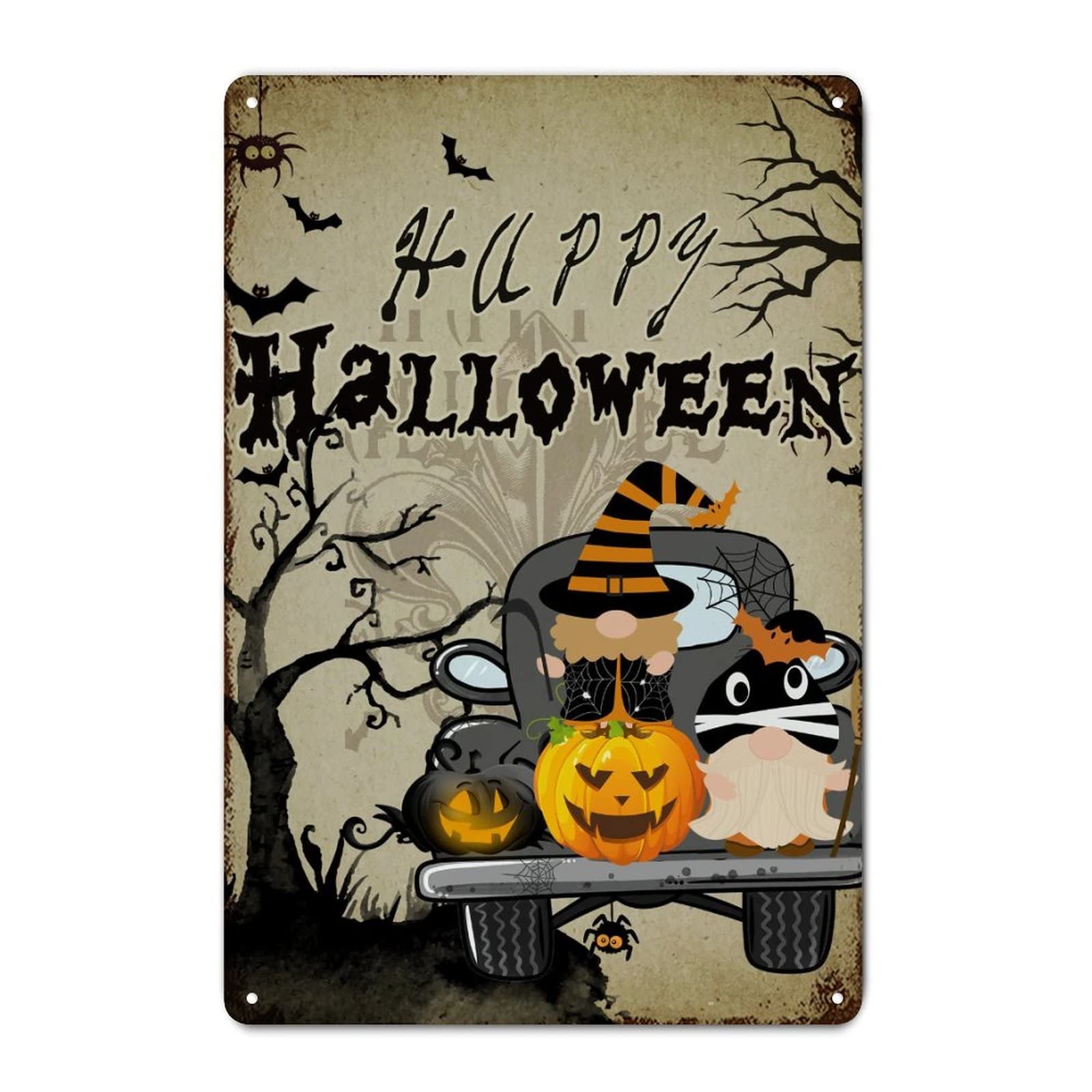 Targa Decorativa Halloween 'Welcome To Our Web' – Ragno Viola E Nero 15,2 X 30,5 Cm