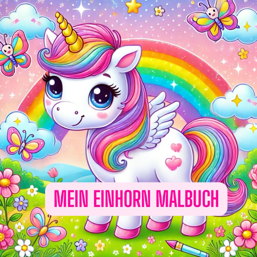 Mein Einhorn-Malbuch: Mit vielen niedlichen Ausmalbildern für Kinder ab 4