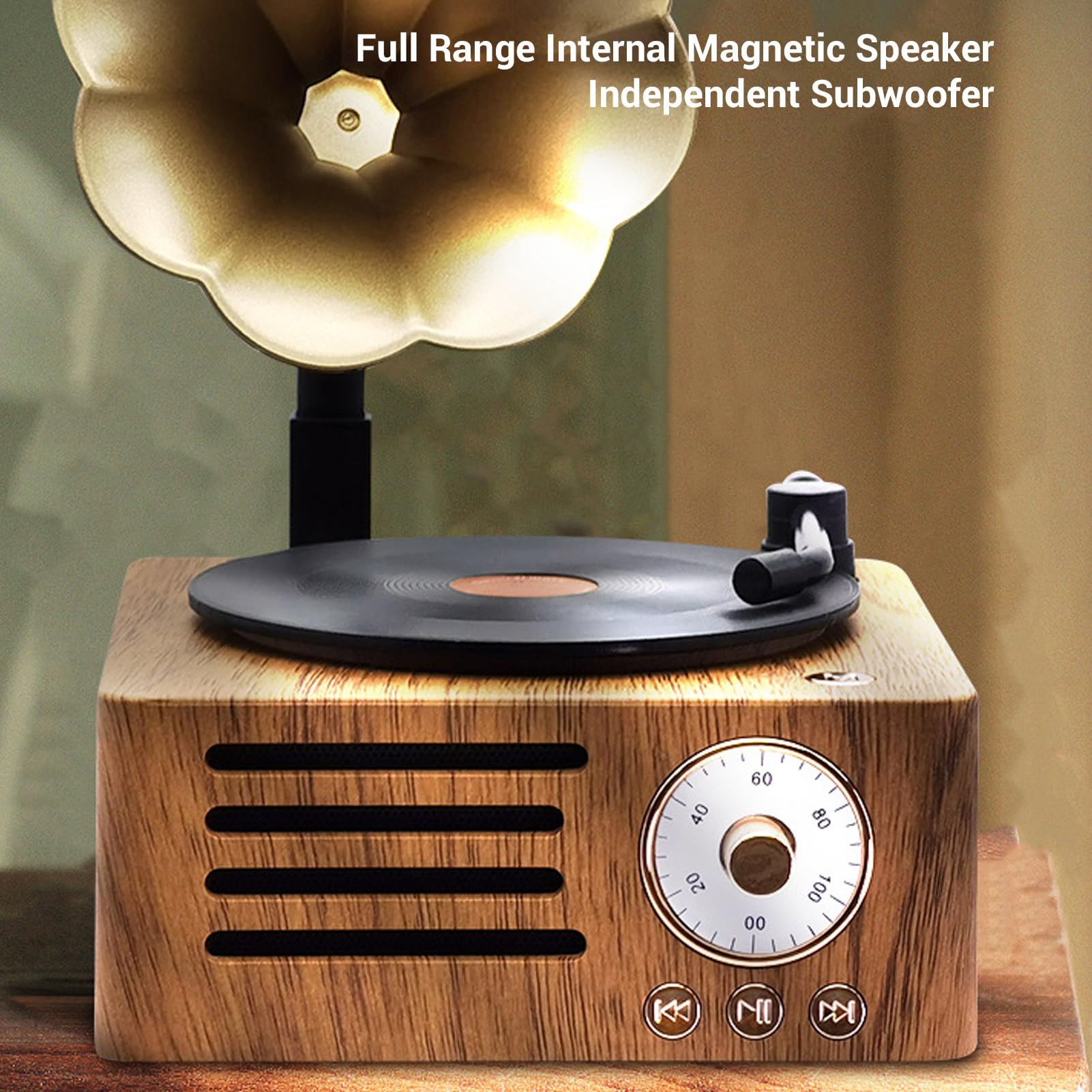 Fockety Retro Draagbare CD-speler met Luidspreker, Oplaadbare Bluetooth