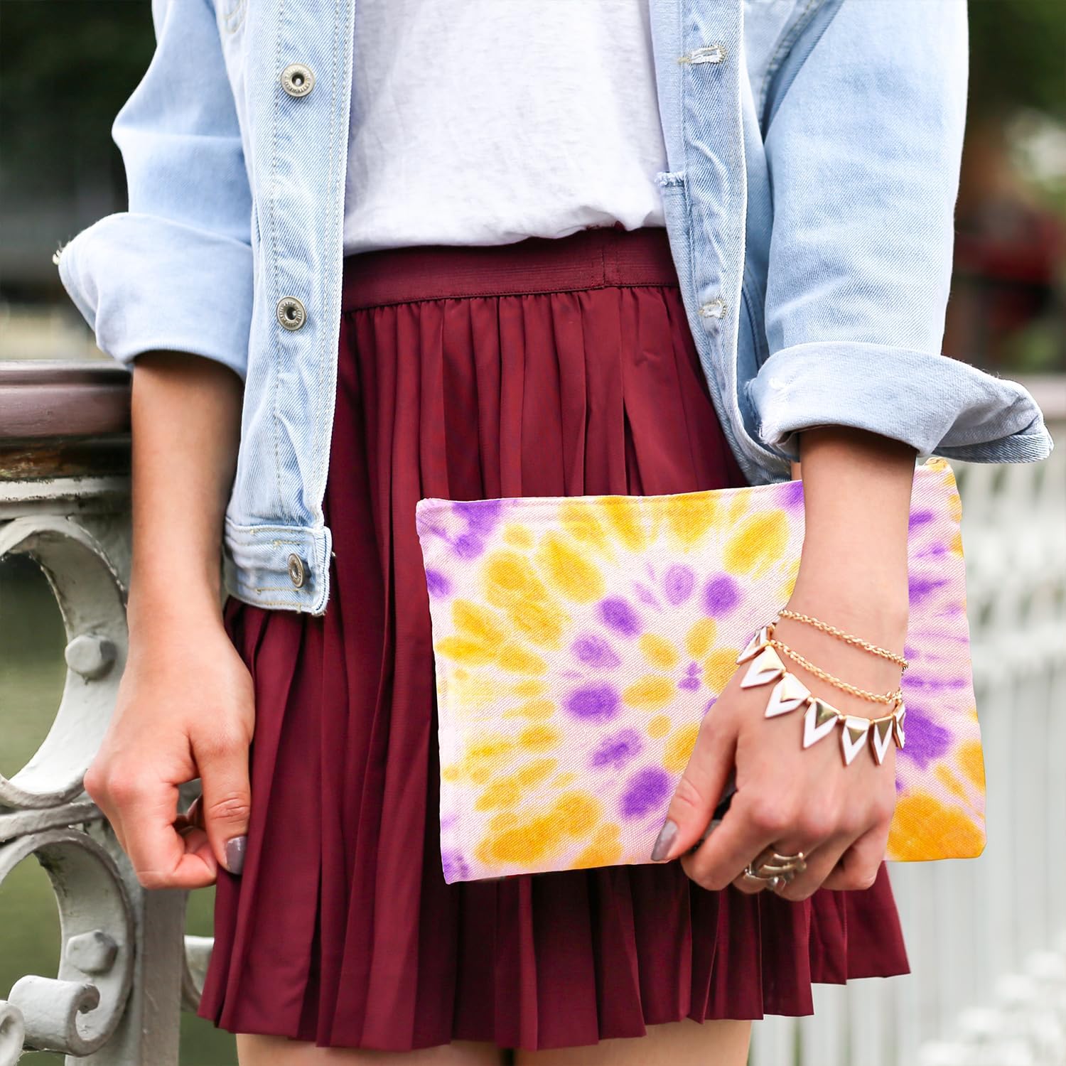 Koolmox Bulk Makeup Bags, Pencil Bag 40 Multipurpose Cosmetic Pouch with Zipper, Canvas Pencil Pouches, Bulk Plain Beige Canvas Case for Travel Storage Toiletry Organize Pouch Women DIY Craft Gift - Image 6