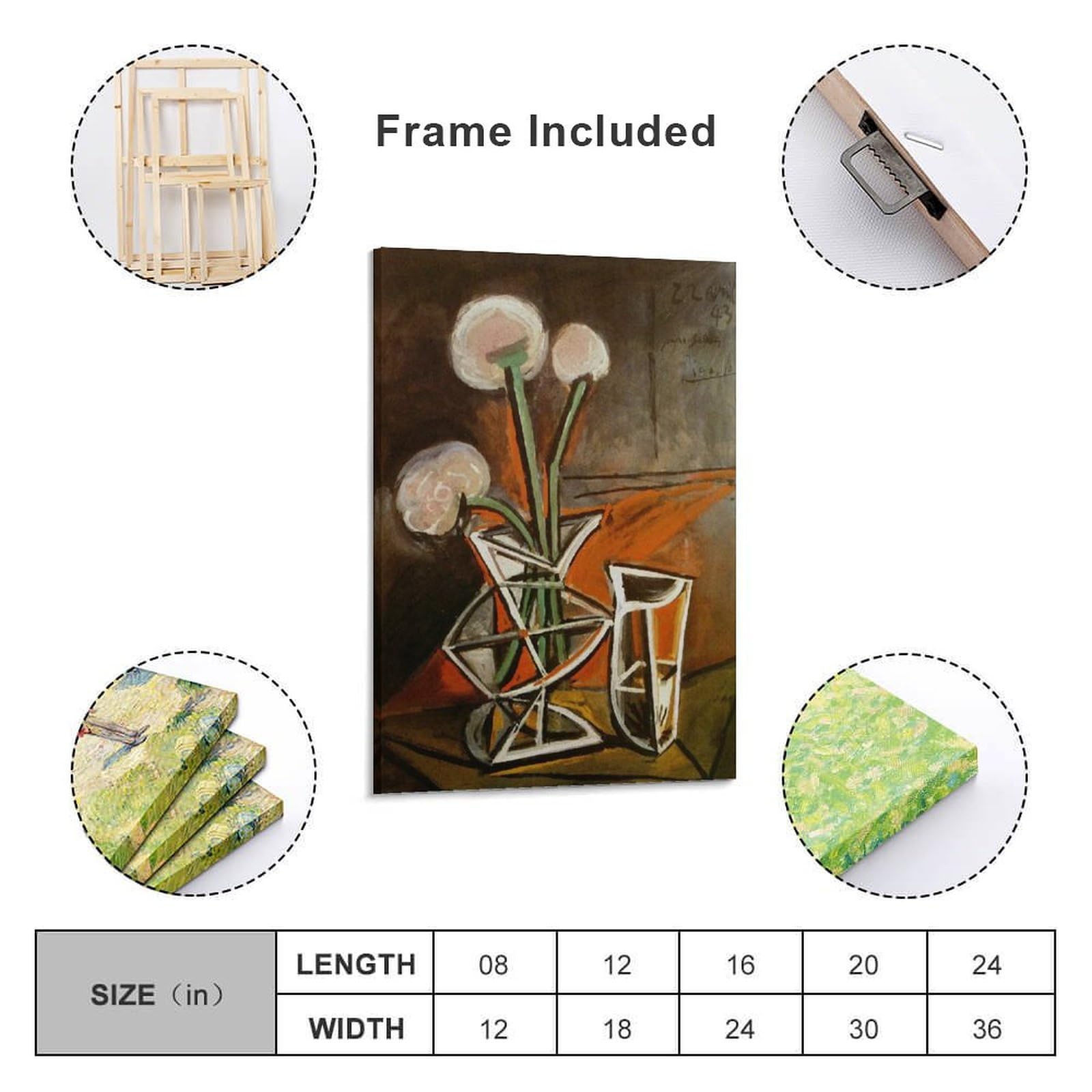 パブロ ピカソ 花瓶 花 ポスター Amazon.co.jp: ポスター パブロ ピカソ 花瓶の花 額装品 ウッド