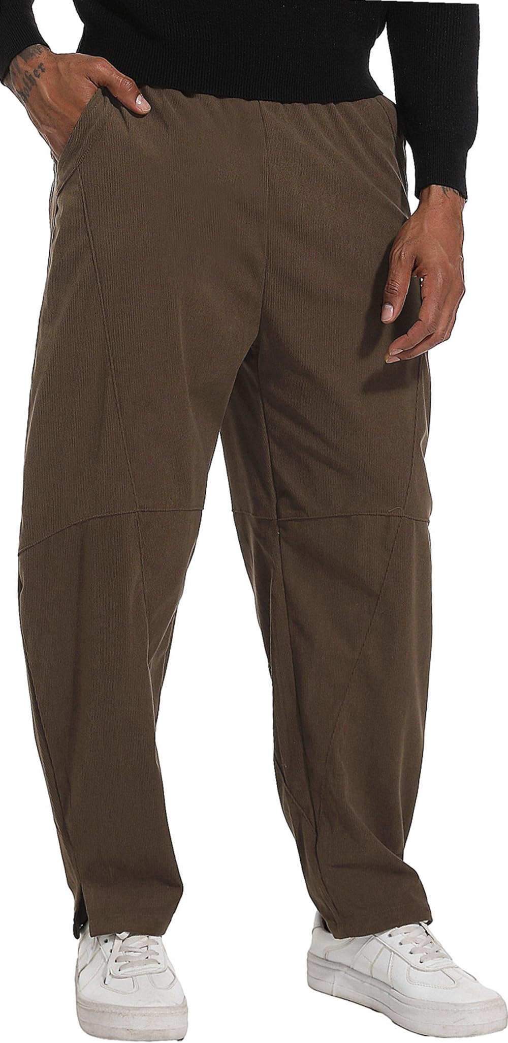 Pantalon décontracté en velours côtelé CLANMILUMS à cordon - 8
