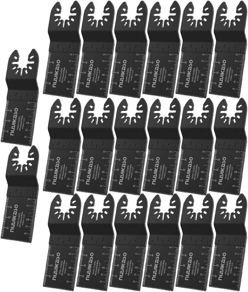 20 Pcs 40mm Multi Tool Blades Wood Oscillating Saw Blades Multitool Accessories Kit Universal Cutter Quick Release Compatible with Fein Multimaster Makita DeWalt Bosch Dremel