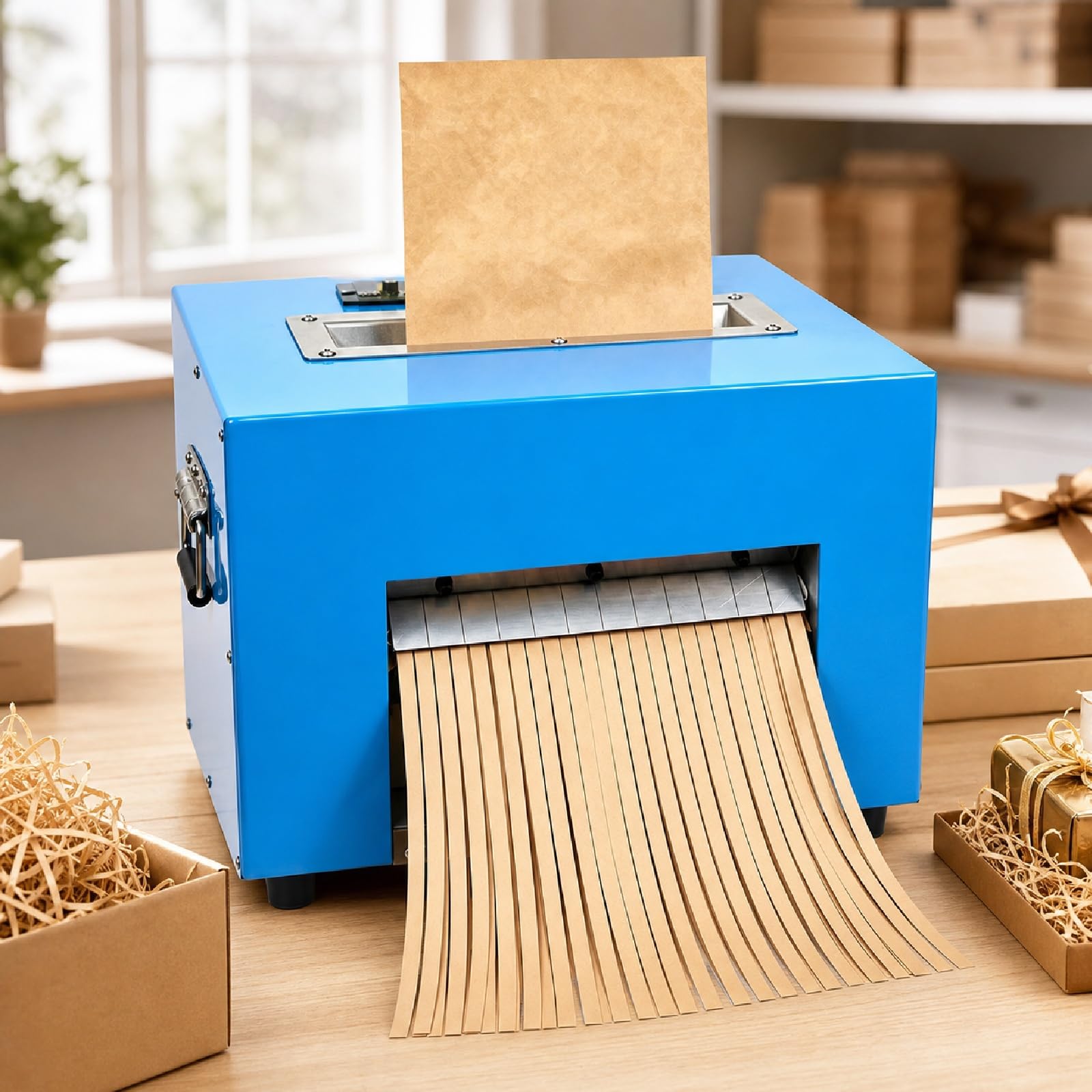 Niszczarka Papieru 400W Do Papieru Rafia, Regulacja Prędkości | Raffia Maker, Prędkość Produkcji Do 22m/min, Metalowa Konstrukcja Tnąca 400W, Szerokość 3mm, Do Pudełek Prezentowych I