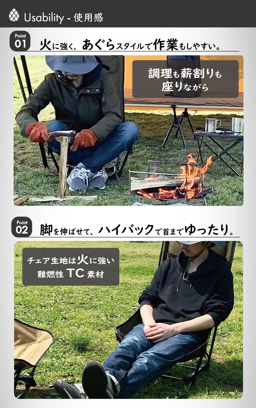 Amazon.co.jp: BOKKURY （ボックリー) アウトドアチェア ローチェア