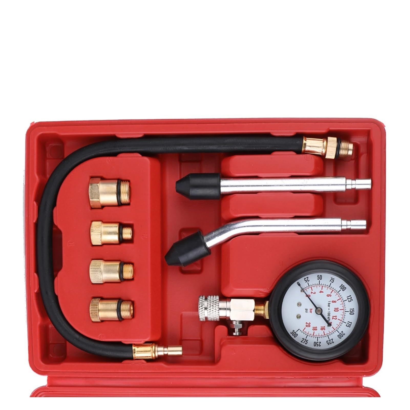Manometro, Kit for tester di compressione del cilindro del motore da 8 pezzi Kit for test a pressione del motore a gas di compressione del cilindro a strumentazione for strumenti automobilistici