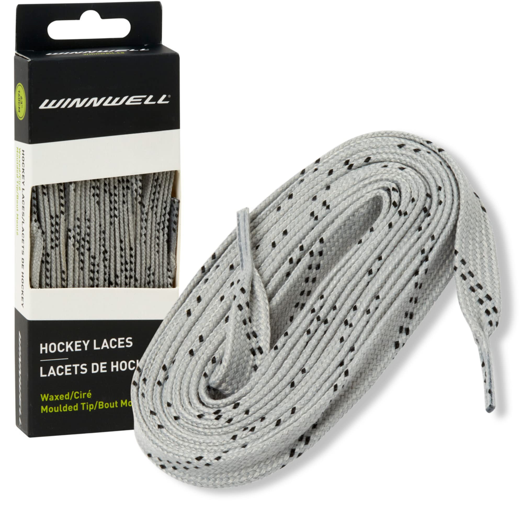Winnwell Waxed Hockey Skate Laces - Ice Hockey & Roller Blade Skates Laces, Multiple Lace