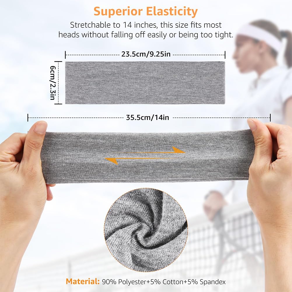 Sports Headband 18pcs Set Plastic Wavy Hair Comb Headband Sharks Tooth Hair Band Accessories Set for Women Men Girls for Exercise Fitness - Image 2