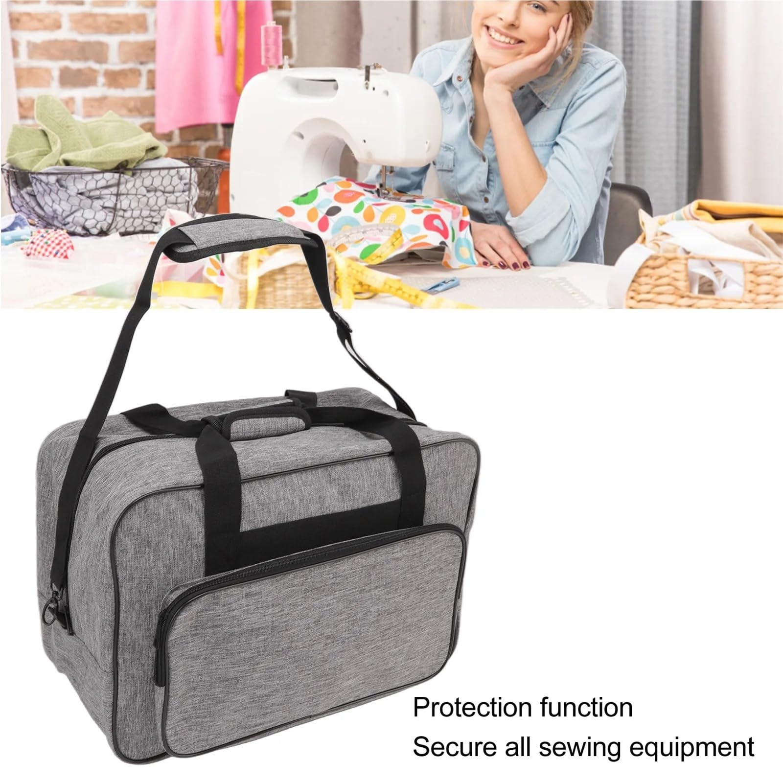 Bolsa de almacenamiento for máquina coser, bolso mano universal portátil