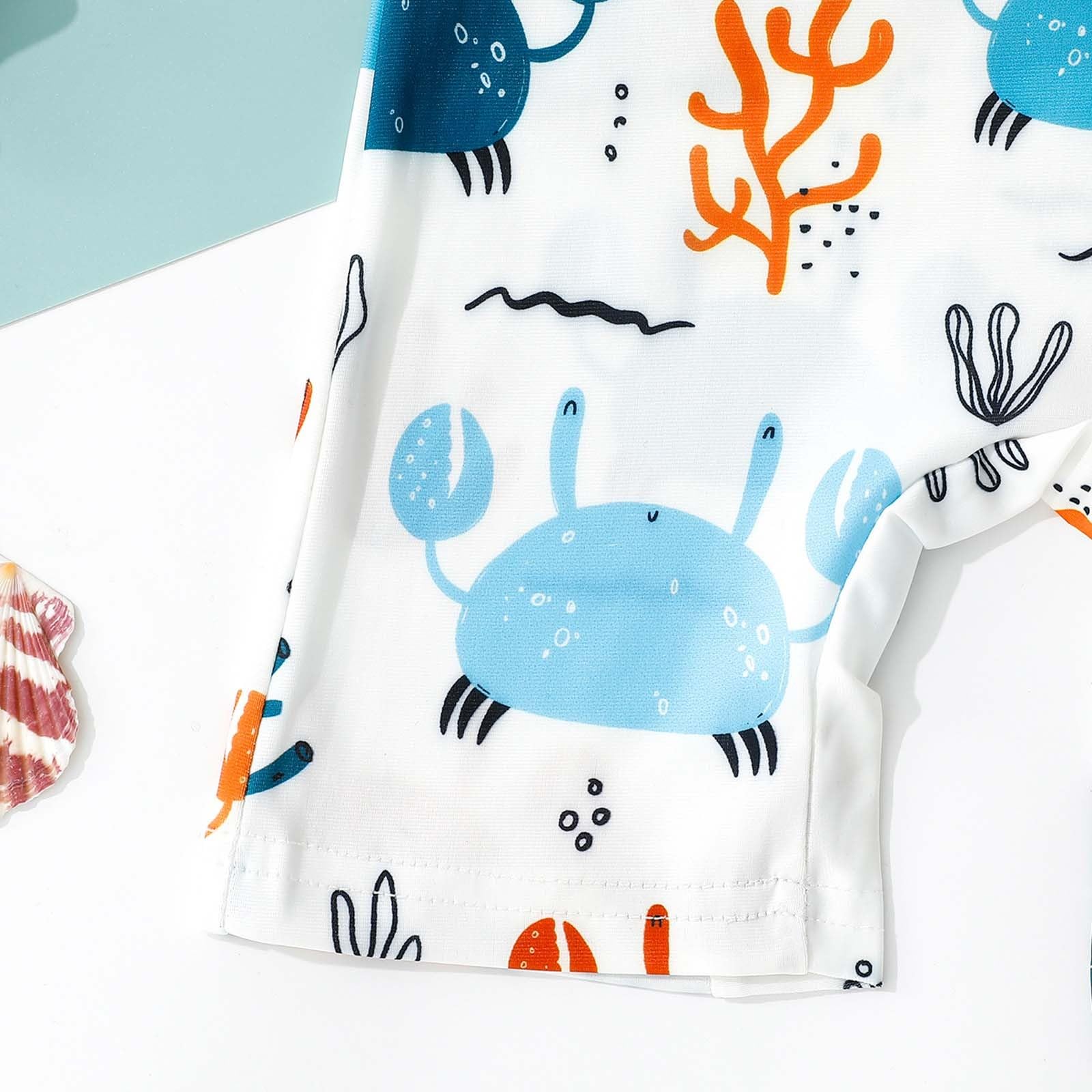 Generisch Categoría de producto Bañador para niños pequeños con sombrero de protección de cuerpo entero