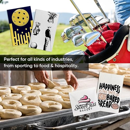 Miniatura 5 de Toallas en Blanco para Sublimación de Microfibra al Por Mayor 16x24 - Toallas Premium de Microfibra con Tejido de Gofres para Cocina - Blancos de