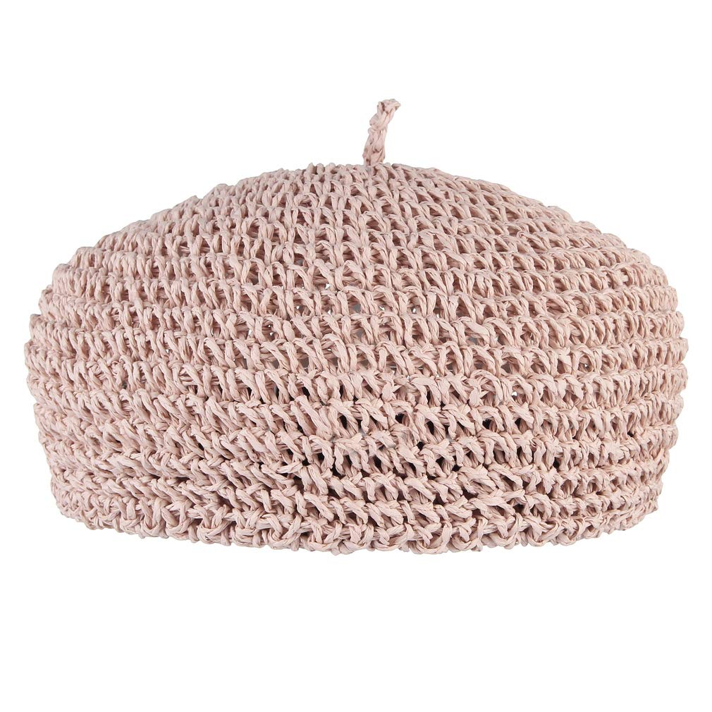 GEMVIE Casquette en Paille Femme Béret Basque Chapeau Été Tissé Français Chapeau Art Chapeau Voyage Anti UV Plage Chapeau de Soleil