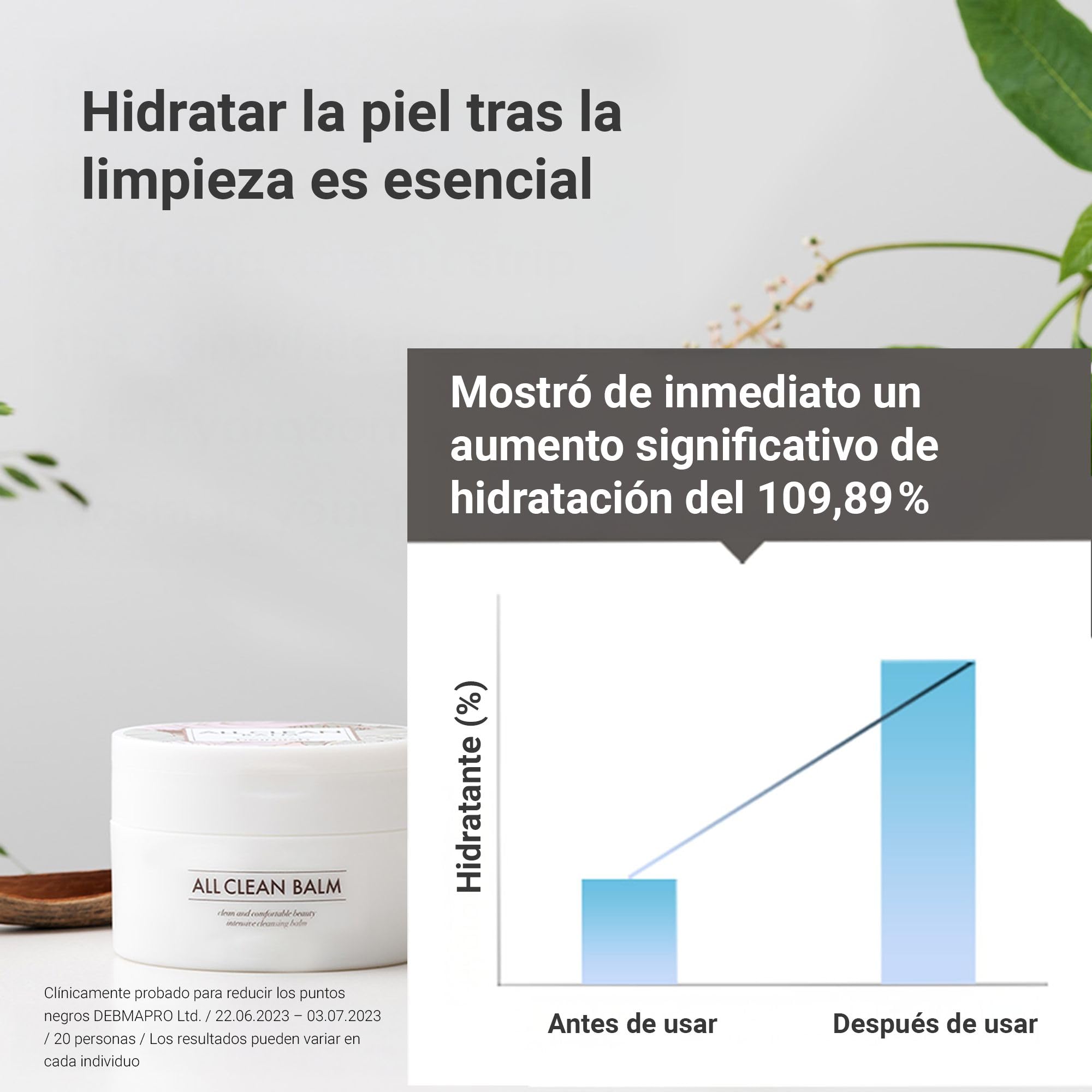 HEIMISH All Clean Balm 4.0fl.oz/120ml - Bálsamo limpiador multiusos | Desmaquillador, lavado facial, cuidado de poros, cuidado de puntos negros, humectante | Aceite aromático natural