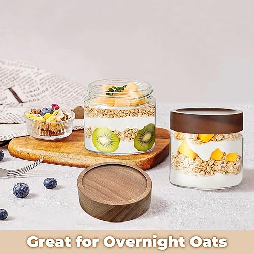 Miniatura 2 de Tarro de vidrio para almacenamiento de alimentos de 17 onzas líquidas, tarro de vidrio transparente de alta calidad con tapa hermética de rosca de