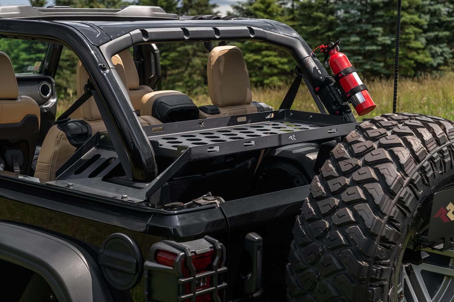 Rugged Ridge 13551.41 Interior Cargo Storage Rack, 2007-Current Jeep Wrangler JK & JL 4 Door Models, Textured Black : Automotive