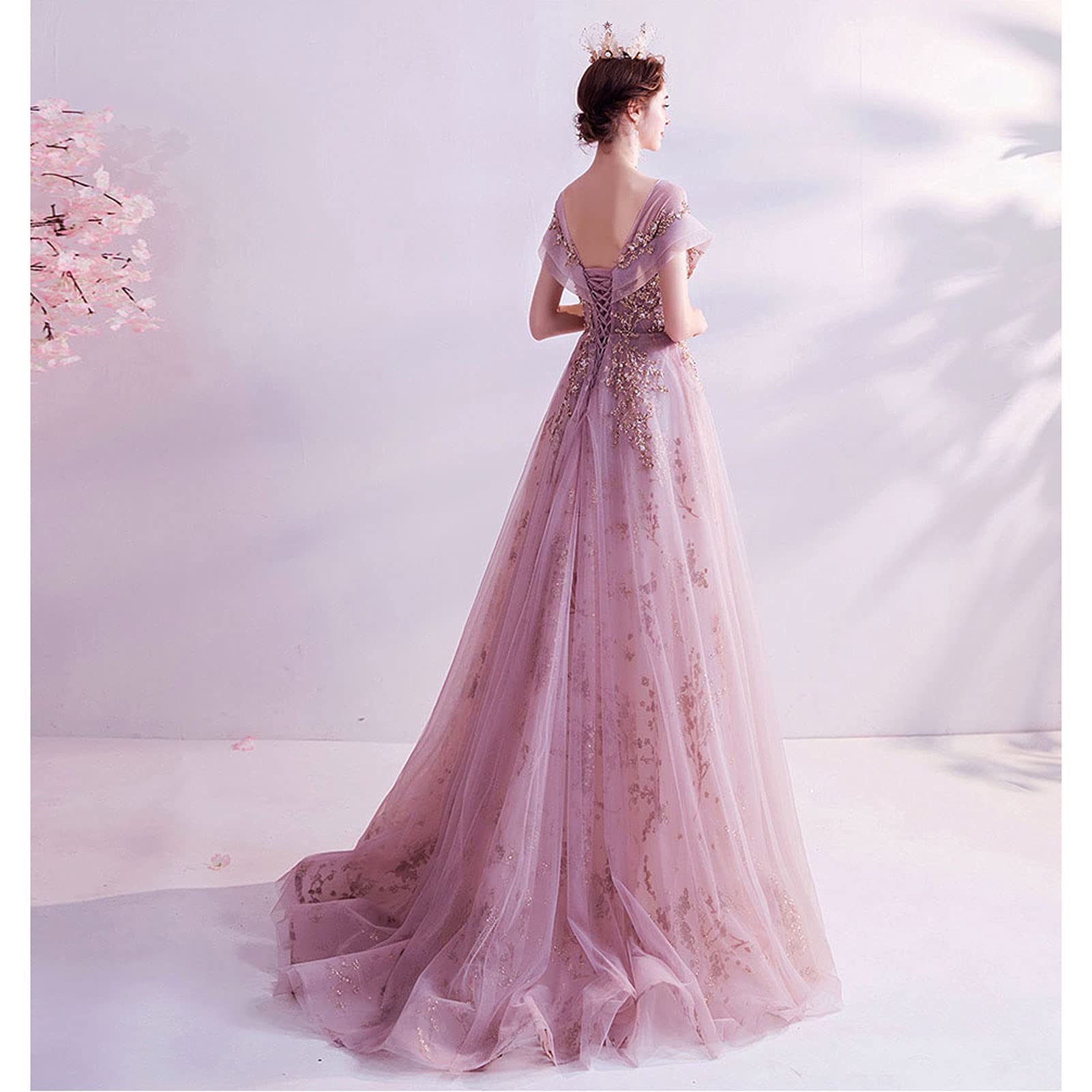 Pink Sequin Wedding Dress for Women Bridesmaid Long Dress - XS Pink ATAY  Pink XL : Amazon.com.be: Fashion