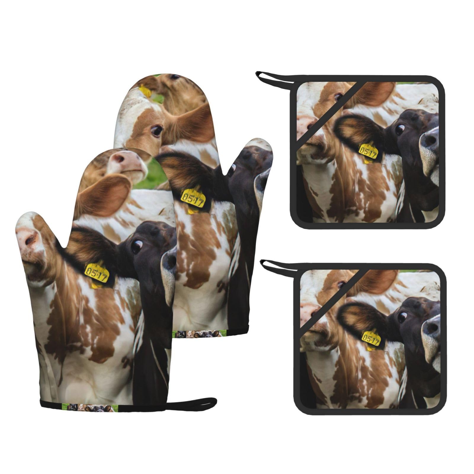 Gants de cuisine vaches anti-chaleur 500 degrés haute protection
