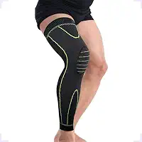 Joelheira Meia de Compressão Comprida Fortalece Prevenção Joelho Panturrilha Protetor Muscular Perna Articulação Joelheira Esportes Longa Joelheira Grande Bilateral Elasticidade e Resistente Material Premium