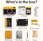 KODAK Mini Coup de feu 2 Rétroactivité 2x3” Caméra numérique instantanée & Imprimante photo, 38 Feuilles Ensemble de cadeaux, 2-in-1 Caméra d'impression portable, Imprimante Bluetooth pour iOS & Android, 4PASS Sublimation des colorants, blanc