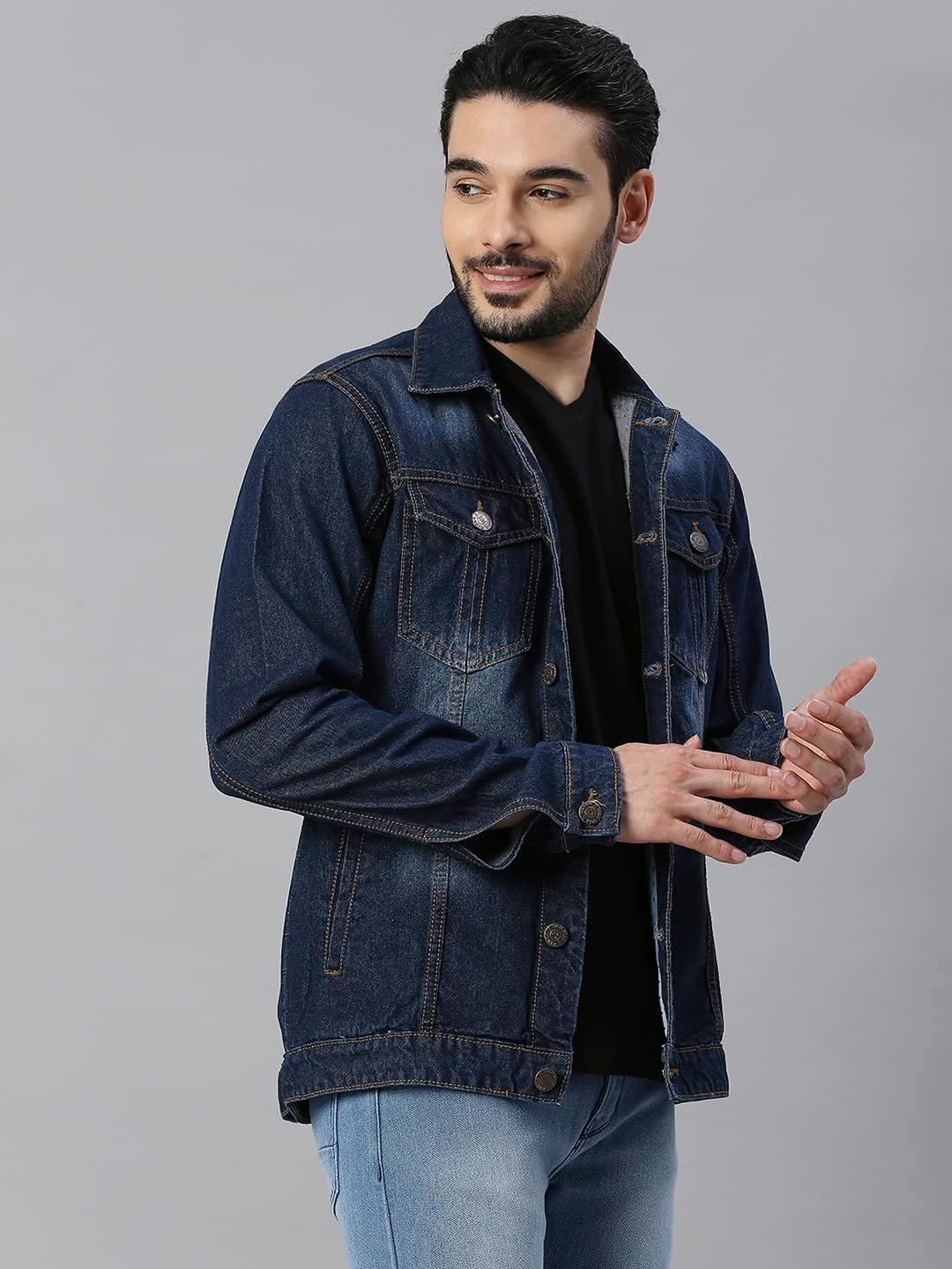 Men's Denim Jacket, Blue, 40