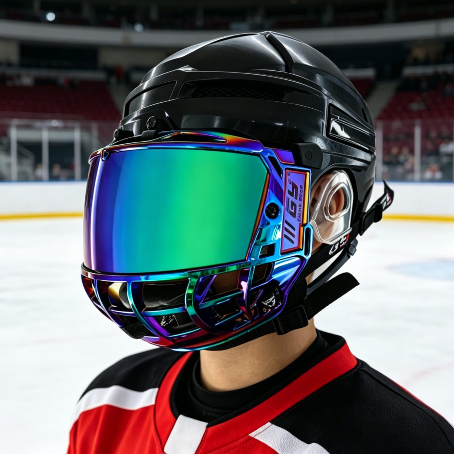 GY Visera de hockey de protección completa para casco de hockey sobre hielo, visera de protección completa para jóvenes, antiarañazos y antivaho