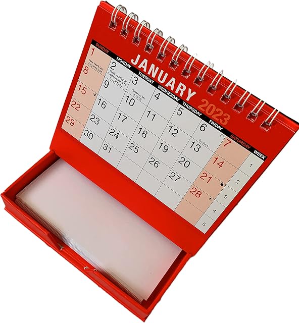 2023 Desktop Month to View Calendar Tear Off and Memo Note Pad