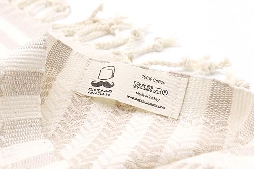 Miniatura 8 de Bazaar Anatolia Toallas de baño turcas 100% algodón, toalla de playa de gran tamaño, secado rápido, estilo bohemio, decoración de granja, toallas de