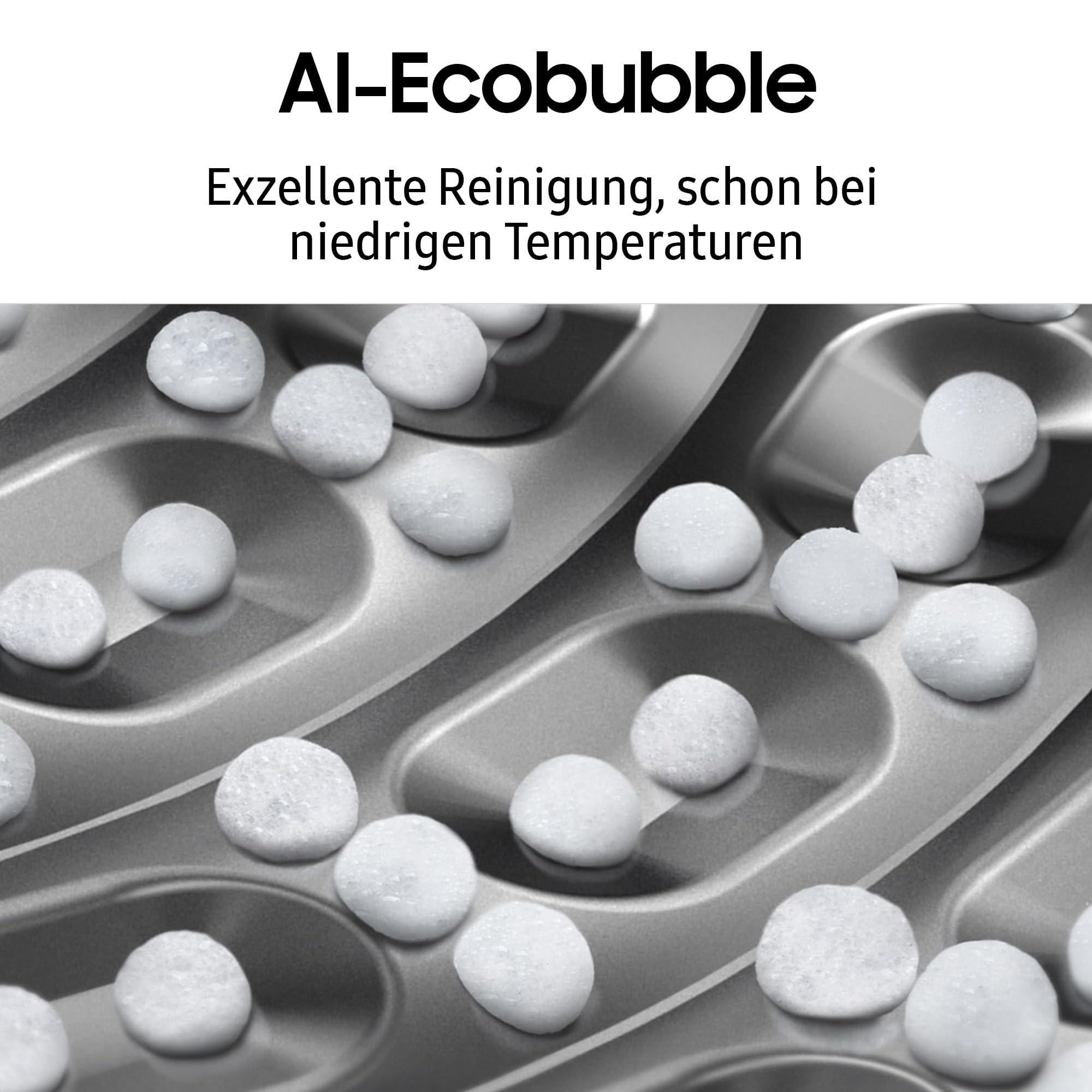 Samsung WW11DG5B25TEEG Waschmaschine, 11 kg, 1400 U/min, EEK A, AI Ecobubble, SmartThings, SuperSpeed 39 Min, Hygiene-Dampf, Weiß