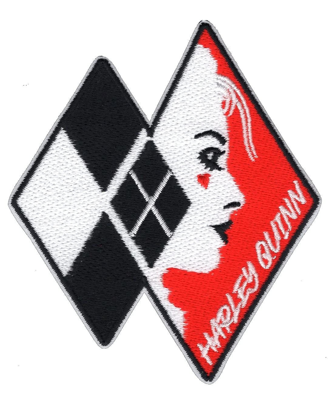 Parche Harley Quinn DC Comics rompe la rutina de tu ropa con este diseño rojo negro y blanco