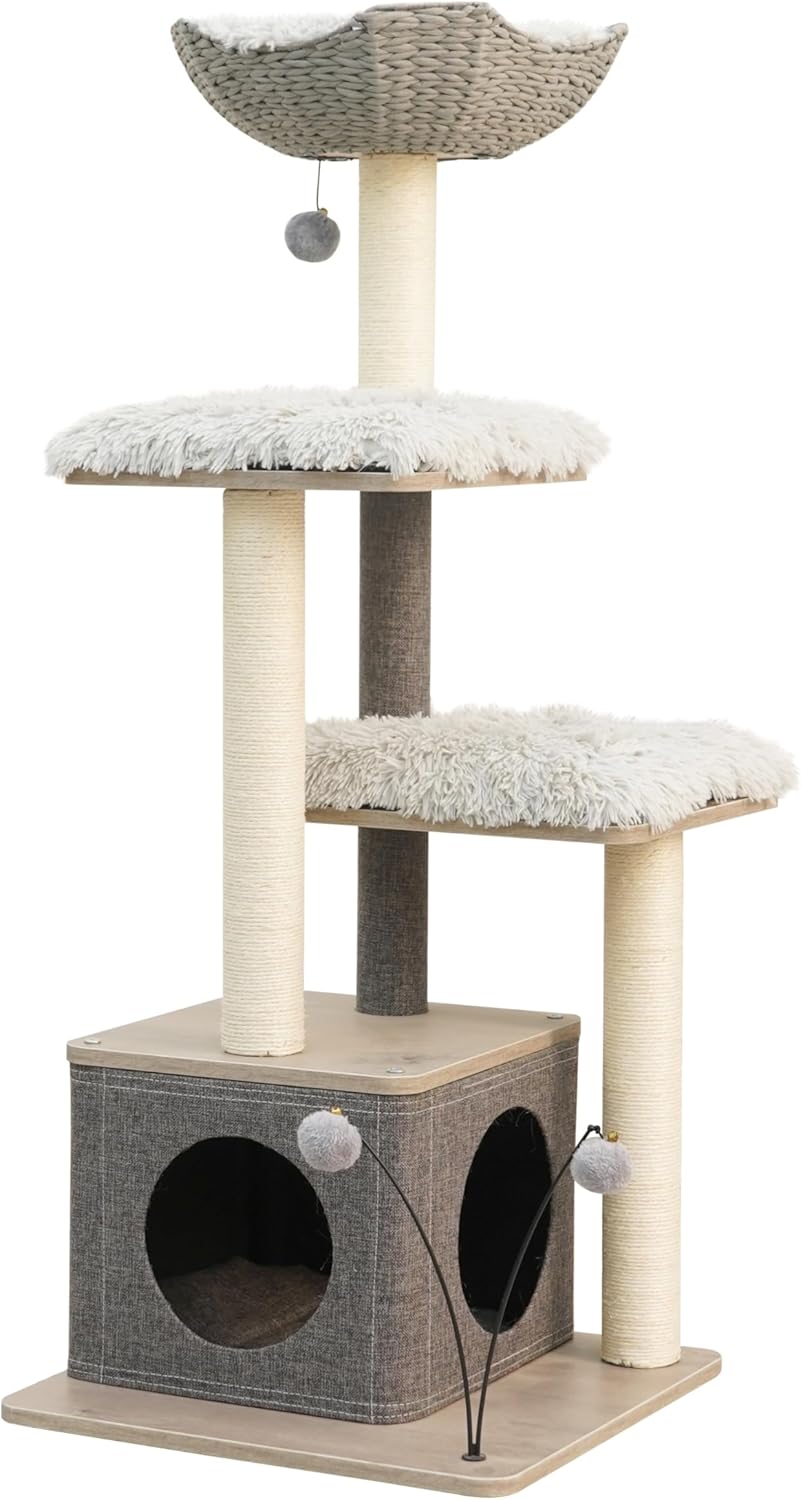 Catry 5 Level Cat Tree Tower with Condo, Sisal Scratching