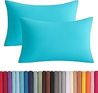 Vista 29 de BEDSUM Juego de 2 fundas de almohada de microfibra estándar suaves, resistentes a las arrugas y de fácil cuidado con cierre de sobre para niños, 20