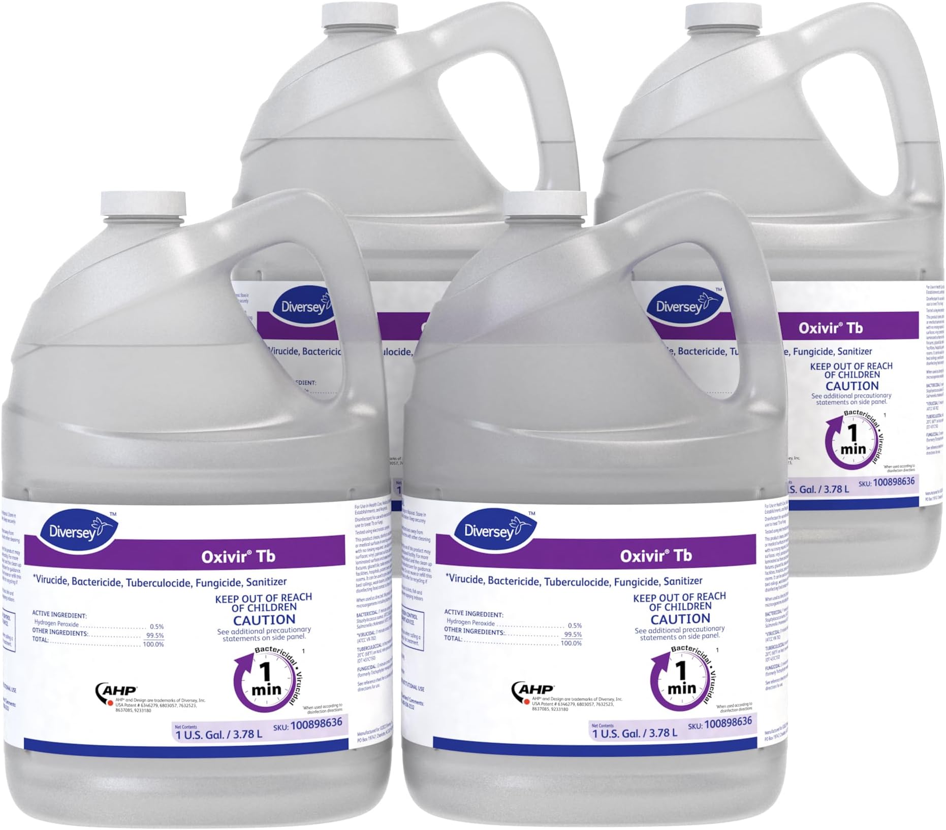 Oxivir Diversey 100898636 Tb One-Step Liquid Disinfectant Cleaner, Hospital G...