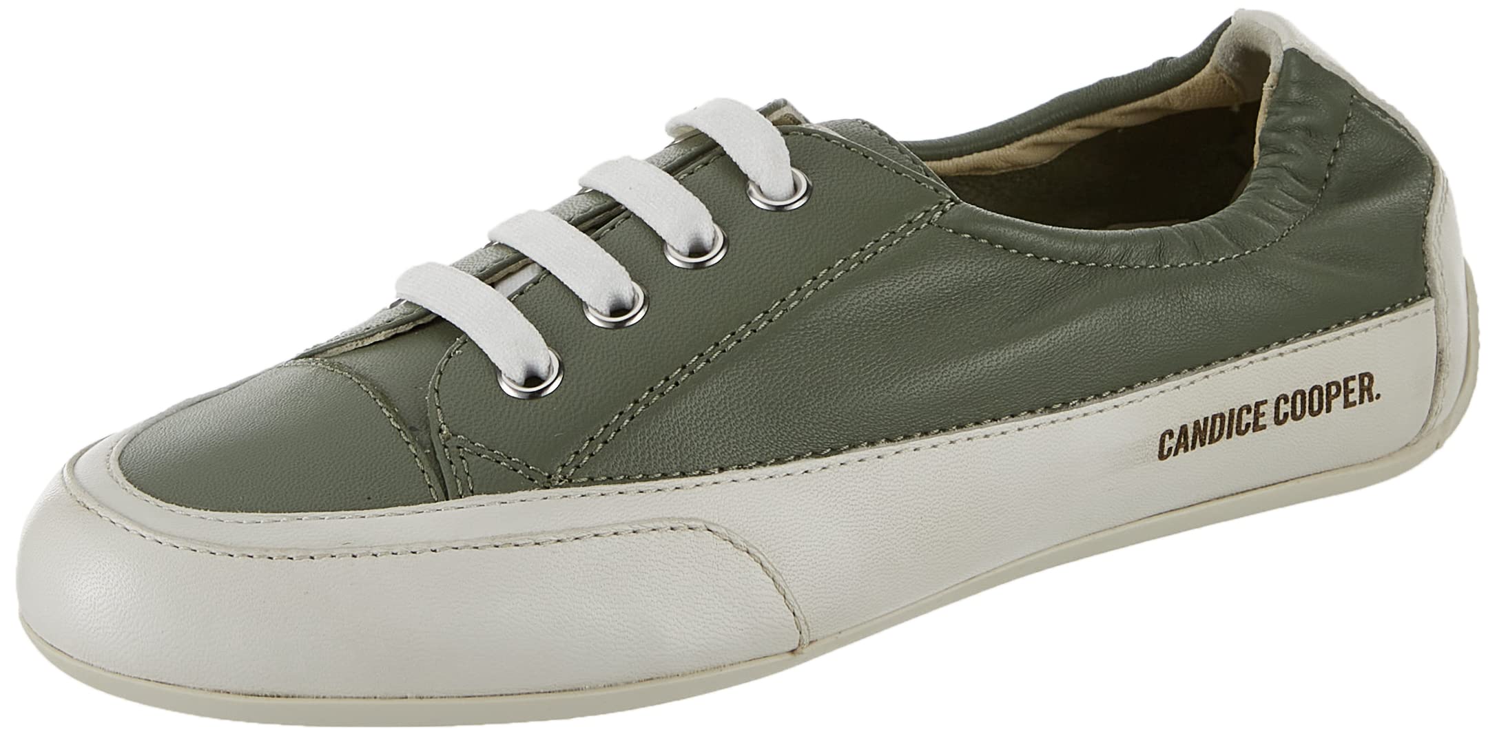 Candice Cooper Rock 4 Vintage Leather Sneakers, Green, 35 EU