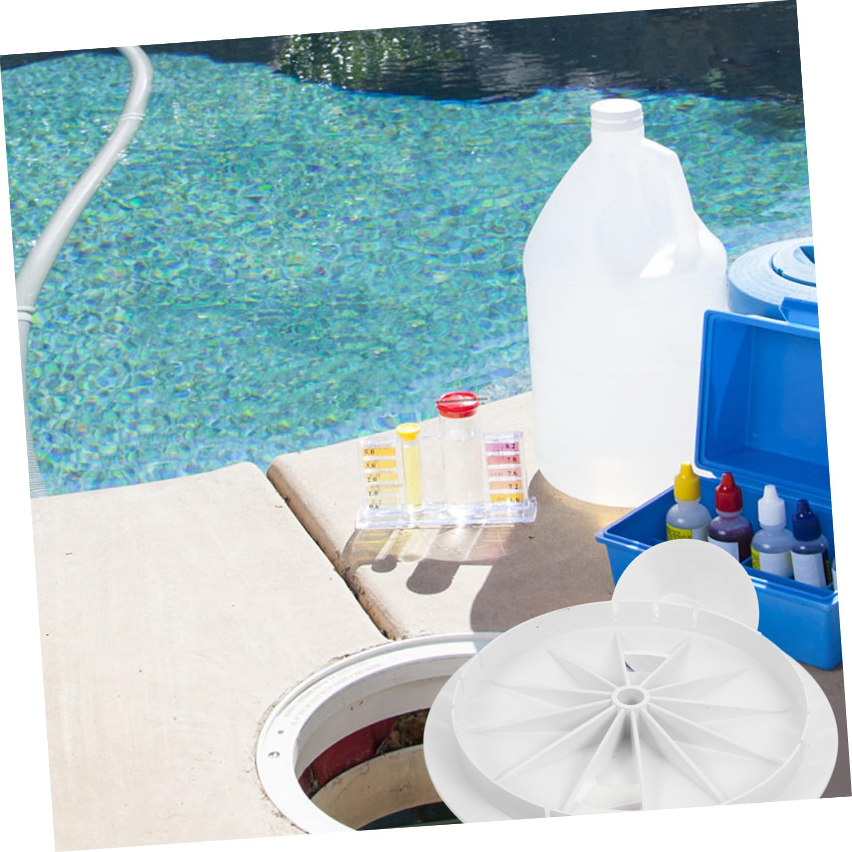 Tapa de Skimmer Redonda para Piscina Sp10711 Sp10712s 1 | Abs Blanco, Repuesto Compatible, Prevención de Residuos, Accesorio de Recambio para Mantenimiento