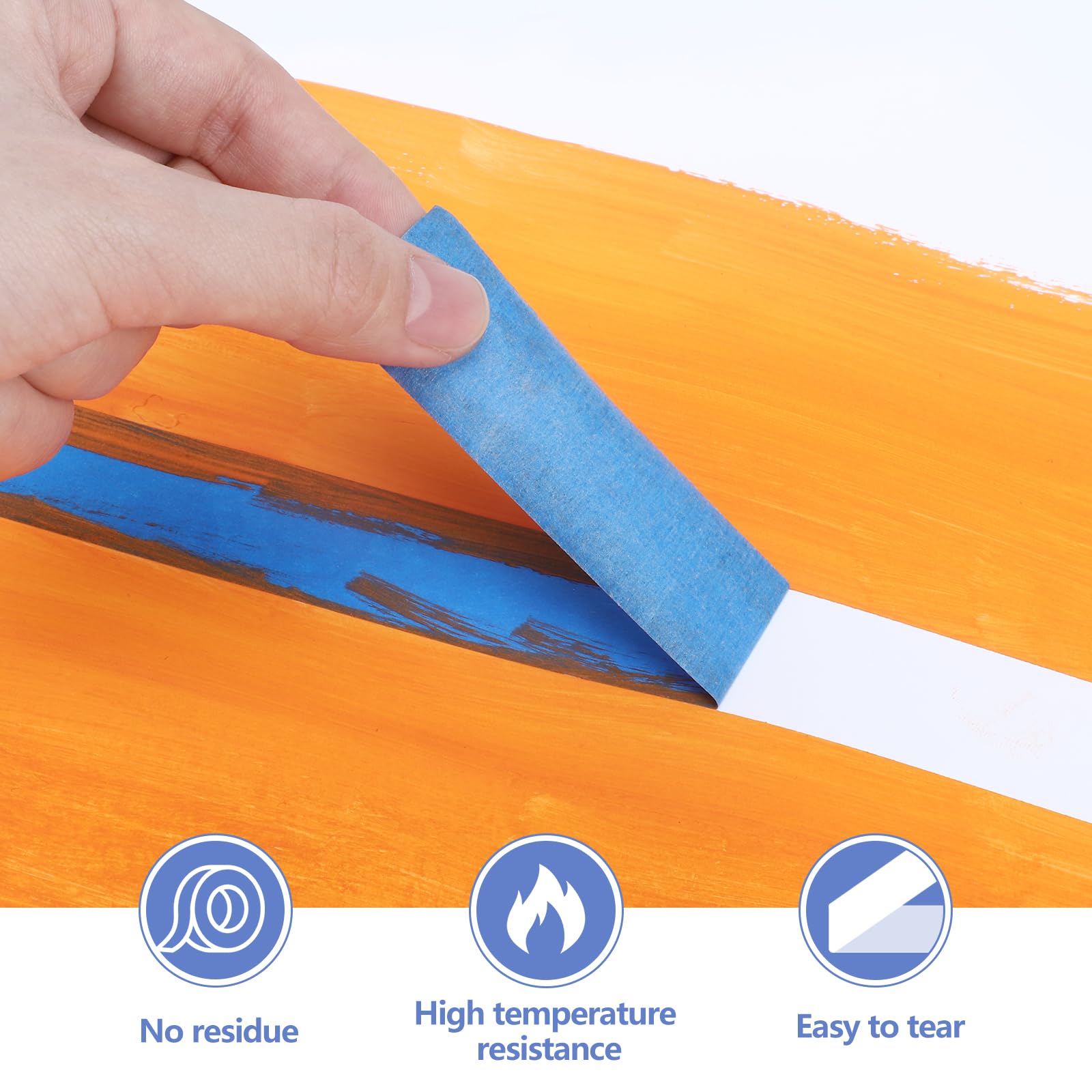 20 rotoli di nastro da pittore blu da 2,5 cm x 2,4 cm x 45,7 m, confezione grande, nastro coprente blu per pareti e bordi, 100 m, per uso domestico
