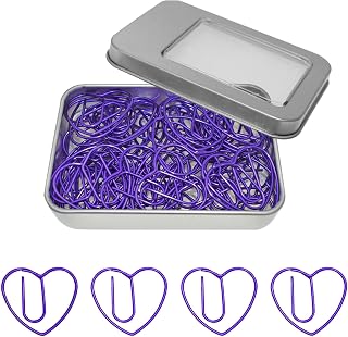 Purple Heart Paper Clips (50 Pcs), Mothers Day Teacher Appreciation Gifts