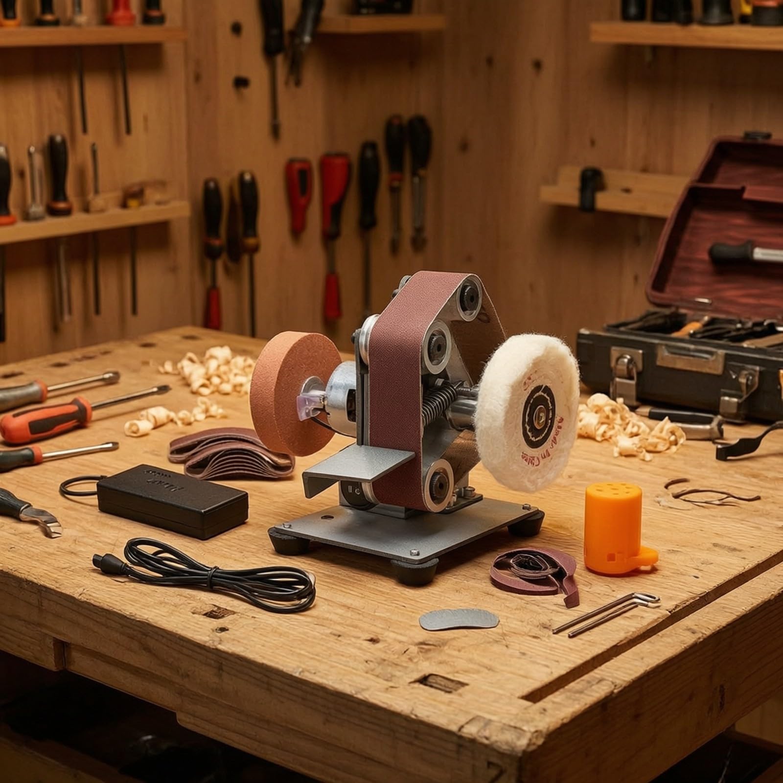 Ponceuse à Électrique Compacte | Multifonction, Ponceuse à Meule, pr Établi, Bricoleurs