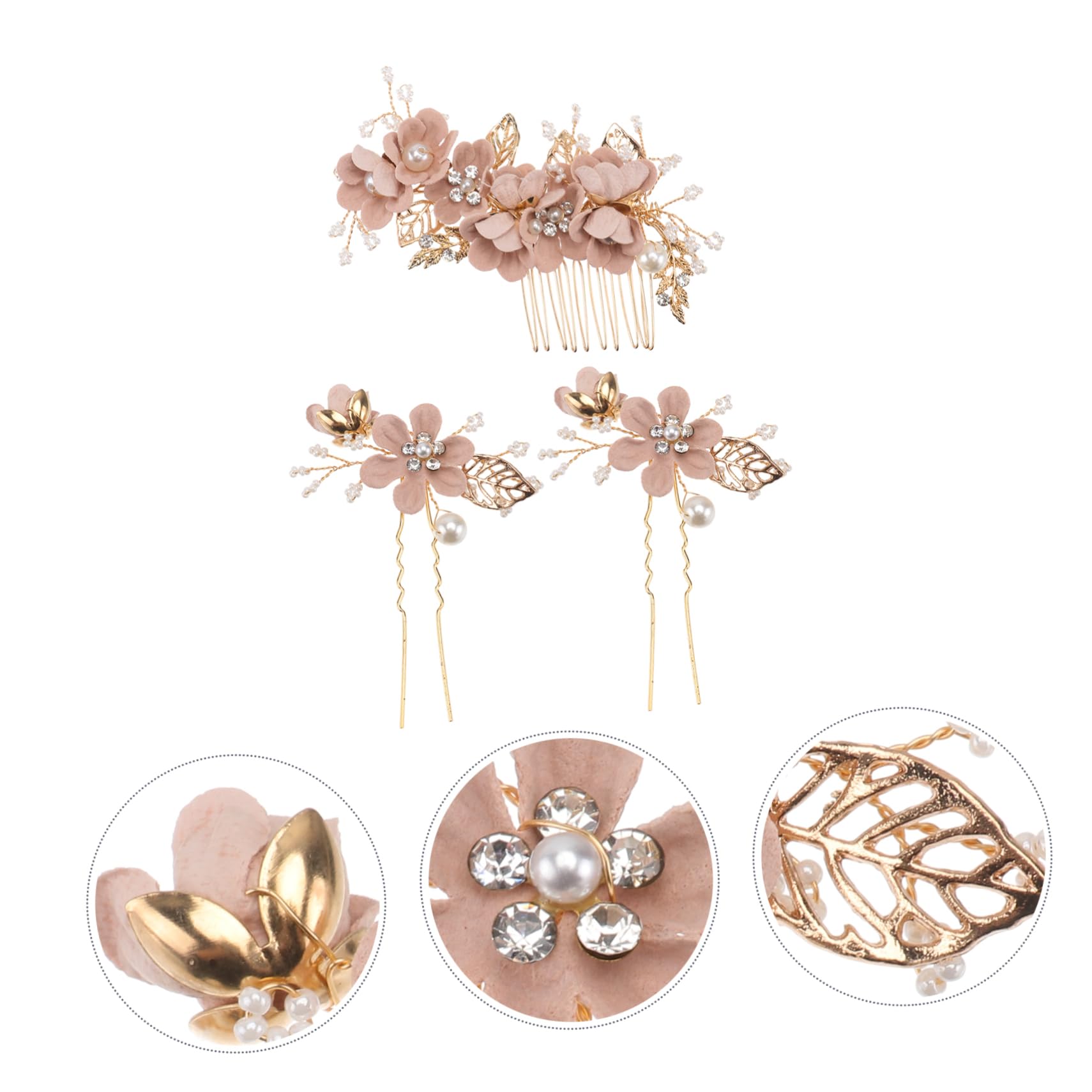 FRCOLOR 9stücke Braut Haarschmuck Mit Wasserstein Blumen Haarspangen Für Hochzeiten Und Besondere Anlässe Eleganter Haarkamm Für Bräute Und Brautjungfern
